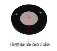 Metal Spirit Level with Bull's Eye Bubble for Precision Engineering, Compact 28x16x10.5mm Flange Type Aluminum Alloy Design, High Accuracy 30' per(A)
