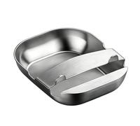 Metal Spoon Rest - Self-Standing Rack with Drip Tray | Counter Spoon Rest,for Home Cooking Restaurant Buffet Baking Desk Counter Indoor