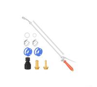 Metal Sprayer Wand with Adjustable Reach, Quick Connectors, and Locking Handle Designed for Multiple Hose Sizes and Efficient Outdoor Cleaning