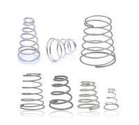 Metal Springs 10pcs/lot Conical Spring Tower Spring 0.3-0.8mm WD Mini Pressure Contact Return Spring Metal Springs (Size : 10pcs 0.8 * 8-16 * 20mm)