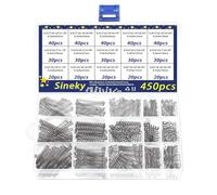 Metal Springs 450pcs Mini Return Spring 0.16-0.24 Inch OD Stainless Steel Steel Springs with Box Metal Springs