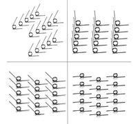 Metal Springs 60pcs 1.2mm WD Stainless Steel Mini Torsion Spring 60/90/120/180 Degree V-shaped Torsion Spring Set Assorted Metal Springs