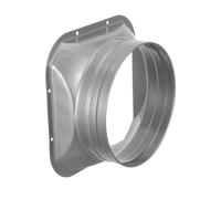 Metal Square to Duct Transition 4 Inch Flange Adapter for Range Hood | Noise Reduction and Maximises Airflow, Polished Smooth Surface with Burr-free Finish, Fits Microwave Vent and Wall Vent