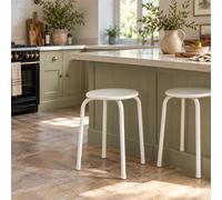 Metal Stacking Stool Matt Stackable Round Bar School Cafe Stool Set