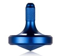Metal Stainless Steel Spinning Top, Well Made EDC Decompression Toy, Perfectly Balanced, Spin Smooth, Long Rotation Time, Helps Relieve Stress and Anxiety (L/Blue)