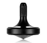 Metal Stainless Steel Spinning Top, Well Made EDC Decompression Toy, Perfectly Balanced, Spin Smooth, Long Rotation Time, Helps Relieve Stress and Anxiety (L/Black)