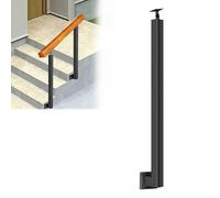 Metal Stair Balusters Post 33.5in - 10 Pack Square Railing Spindles with Adjustable Bracket for Deck, Balcony, Stair, Indoor Banister