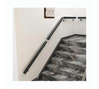 Metal Stair Handrail 1-6 FT Indoor/Outdoor Wall-Mounted Safety Handrails Industrial Style Step Railings Durable Handrails with Hanging Brackets for Secure Support