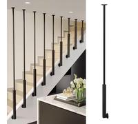 Metal Stair il - 1ft Black Iron Safety Railing for Indoor Steps, Wall-Mounted Side il, Durable Hand Grip for Staircase Support and Stability