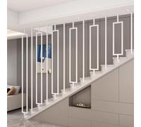Metal Stair il 30-160cm Ceiling-Mounted Railing Non-Slip Stair Railing for Attics Spindle Baluster (Style 1 130cm) - Safe & Stylish Solution