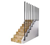 Metal Stair il L-Shaped Ceiling-Mounted Railing Forged Iron Safety Support Grip for Loft 30-150 cm Black Staircase Guardrail for Hallway
