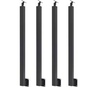 Metal Stair Post with 270° Adjustable Bracket 90cm, black, 4 Pack-85cm | Flat and adjustable 270° angle bracket for flexible railing installation