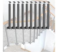 Metal Stair Railing Balusters Square Side Mount Spindles for Safety & Style on Stairs Decks Porches Easy Install with Screws Durable Modern Design