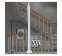 Metal Stair Railing for Indoor/Outdoor Use, Round Iron Spindles, Adjustable Height 80-120cm, Easy Installation with Screws, Durable and Stylish Design for Safety and Support.