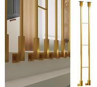 Metal Stair Railing Kit Iron Balusters for Indoor Use Square Railing for Attic Veal Replacement Metal Railing Column & Slish Safe Solut