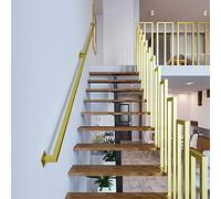 Metal Stair Railing Set Indoor & Outdoor Handrail Support Kit 130cm Ideal for Hallways Lofts Attics Durable Metal Design Elegant Ironwork for Home Safety