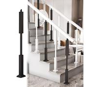 Metal Stair Spindles Balustrade Bars, Square Staircase Banister for Decor Dollhouse Hallway, Minimalist Rail Modern Bars