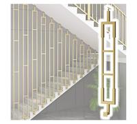 Metal Stair Spindles, Stair Rail Kit L Shaped Iron Baluster 180 Degree Adjustable Bracket Multicolor Multiple Sizes(Gold,High 24in/61cm)