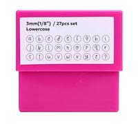 Metal Stamping Tool Set Carbon Steel Jewelry Making Tools for Leather Wood Alloy (Lowercase)