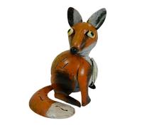 Metal Standing Fox Animal Tea Light Candle Holder