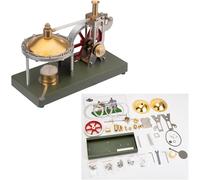 Metal Steam Engine Model Kit DIY Assembly with Spherical Boiler, Functional Retro Physics Science Experiment Educational Project for Adults
