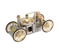 Metal Steam Engine Model, Retro Steam-Powered Car Motor Engine Model Christmas Engine Model Kits Science Physical Desktop Engine Experiment Toy for Adults Engine Enthusiasts