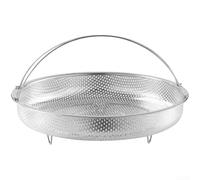 Metal Steamer Insert 23x23cm Round Steam Rack with Removable Handle for Wok Pot Steaming Tray Food Prep