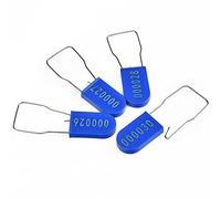 Metal Steel Cable Cable Ties, Numbered ABS Padlock Security Seals Multicolor 50-1000 PCS Tamper Evident Metal Wire(Blue,1000 Pieces)