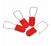 Metal Steel Cable Cable Ties, Numbered ABS Padlock Security Seals Multicolor 50-1000 PCS Tamper Evident Metal Wire(Red,500 PCS)