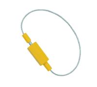Metal Steel Cable Cable Ties, Steel Cargo Security Seals 100 Pcs Multicolor 25cm Self-Locking(Yellow)