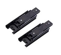 Metal Steel Drawer Ball Bearing Runners Slides,Tianher Heavy Duty 100 mm Drawer Runners 3 Folds Full Extension Side Mount Heavy Duty 45 kg Load Capacity Full Extension Ball Bearing 4 inch (1 Pair)