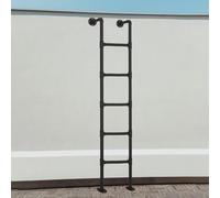 Metal Step Ladder for Emergency Home Safety, Floor Standing Design, Wrought Iron, Supports Up to 330lbs, Ideal for Basement Window Well and Fire Escape