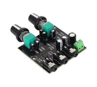 Metal Stereo Audio Amplifier Board Module, 2 Channel Input 1 Channel Output Headphone Amplifier Board Module Mini Power Amplifier Board Stereo Sound Signal Mixer Board Module