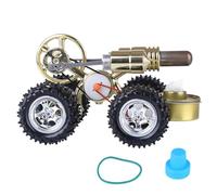 Metal Stirling Engine Car Model Kit, Self-Propelled Educational Engine Toy for Adults, DIY Science Experiment Model with Alcohol Lamp