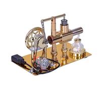 Metal Stirling Engine Model Stern Toy Hot Air Engine Model Physical Science Experiment Teaching for Kid Student Stirling Kits Kits for Adults Hot Air Building Golden