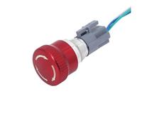 Metal Stop Button Switch Push-Pull Equipment Stop Button 16MM Mushroom Head Equipment Elevator Self-Locking Switch(WITH PLUG-IN_2NO2NC)
