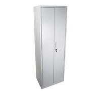 Metal Storage Cabinet - 4 Shelf Slim Office Storage Cupboard 180cm Moderna Grey One Size