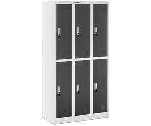Metal Storage Locker 6 Lockers Grey - Storage Lockers for Staff by Fromm & Starck Dark grey,Grey