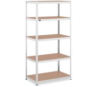 Metal Storage Rack 100 x 60 x 200 cm for 5 x 150 kg Grey - Storage Shelves by MSW Grey