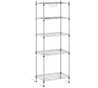 Metal Storage Rack 35 x 55 x 150 cm Grey - Free Standing Shelves by Royal Catering Silver