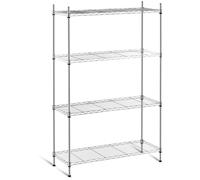 Metal Storage Rack 35 x 90 x 137 cm Chrome - Free Standing Shelves by Royal Catering Grey