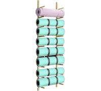 Metal Storage Rack for Yoga Mats and Foam Rollers - Space-Saving Wall Mount Organizer for Gym and Workout Rooms