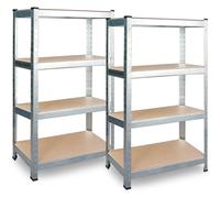 Metal storage rack set of 2 pcs 180 x 90 x 40 cm Plonos PL-702