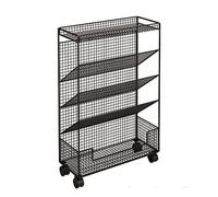 Metal Storage Shelf - 5-Tier Open Bookshelf for Office, Study Room, Home - Multifunctional Space-Saving Design