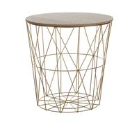 Side Table LANARK Gold with Storage