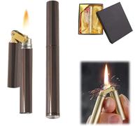 Metal Storm Jet Flame Lighter - Gas Free, Kerosene Fuel, Creative Cool Design - Men's Gift With Gift Box (Black) - Candle Lighter