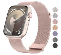 Metal Strap for Apple Watch Straps 41mm 40mm 38mm 49mm 45mm 44mm 42mm for Women Men, Stainless Steel Metal Replacement Bandfor iWatch Series 9 8 7 SE 6 5 4 3 2 1 Ultra (Rose Pink, 38mm/40mm/41mm)