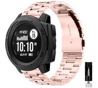 Metal Strap for Garmin Instinct 2, Quick Release Stainless Steel Replacement Strap, Classic Business Style Strap Compatible with Garmin Instinct/Instinct 2/ Instinct Tide/Instinct Tactical
