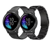 Metal Strap for Garmin Vivoactive 4/Venu 4 3 2 45mm/Forerunner 570(47mm)/255/265/945 Straps, 22mm Metal Strap for Ticwatch Pro 3,Fossil Gen 5 for Women and Men Black