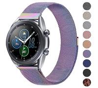 Metal Strap for Samsung Galaxy Watch 3 45mm / Gear S3 Frontier / S3 Classic, 22mm Metal Strap with Enhanced Magnet for Huawei Watch/GalaxyWatch 46mm (22mm, Colourful)